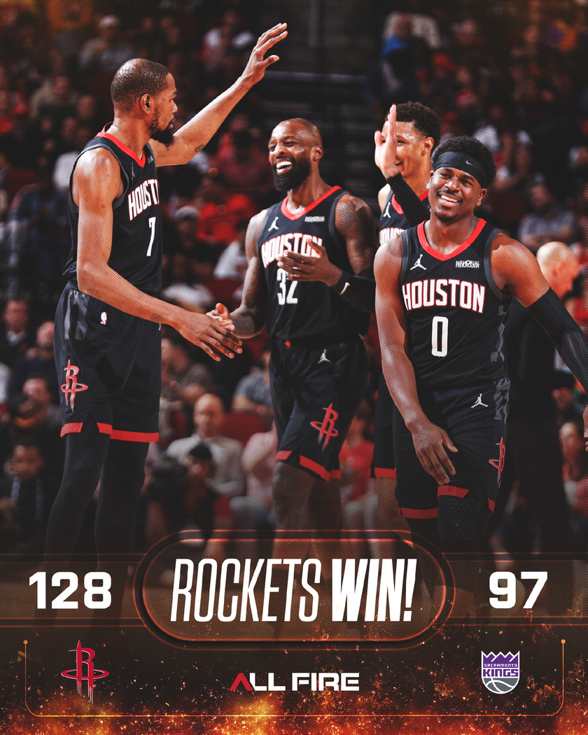 火箭主场128-97大胜国王