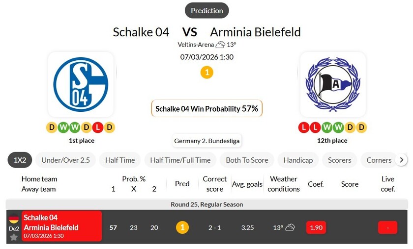 沙尔克04VS比勒菲尔德
