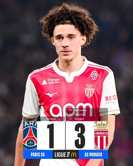 巴黎圣日耳曼1-3摩纳哥