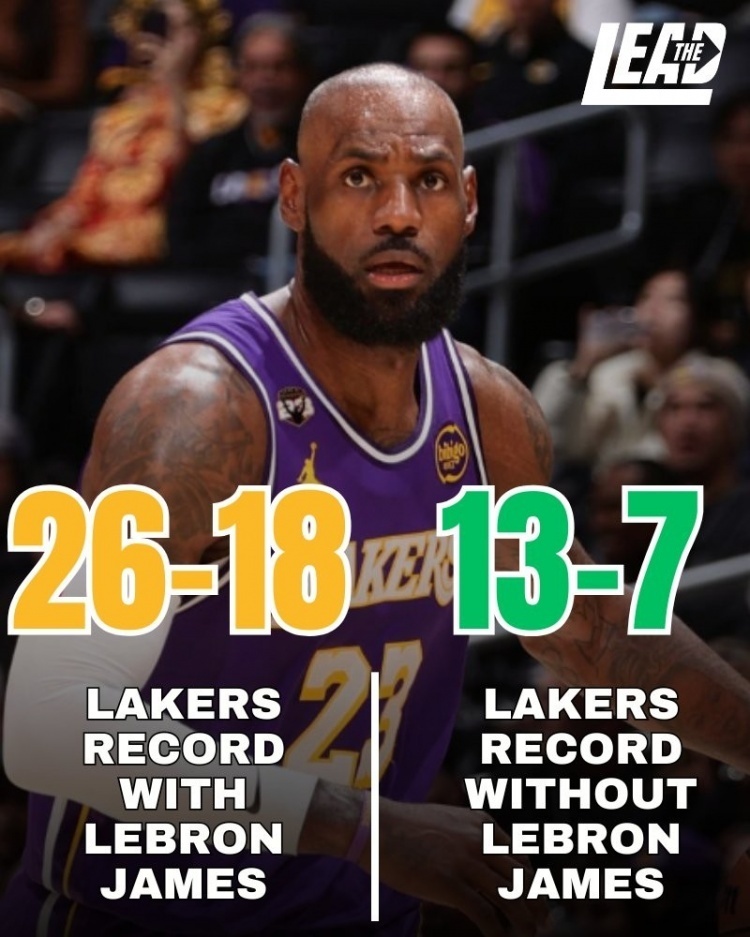 湖人“无詹”胜率更高