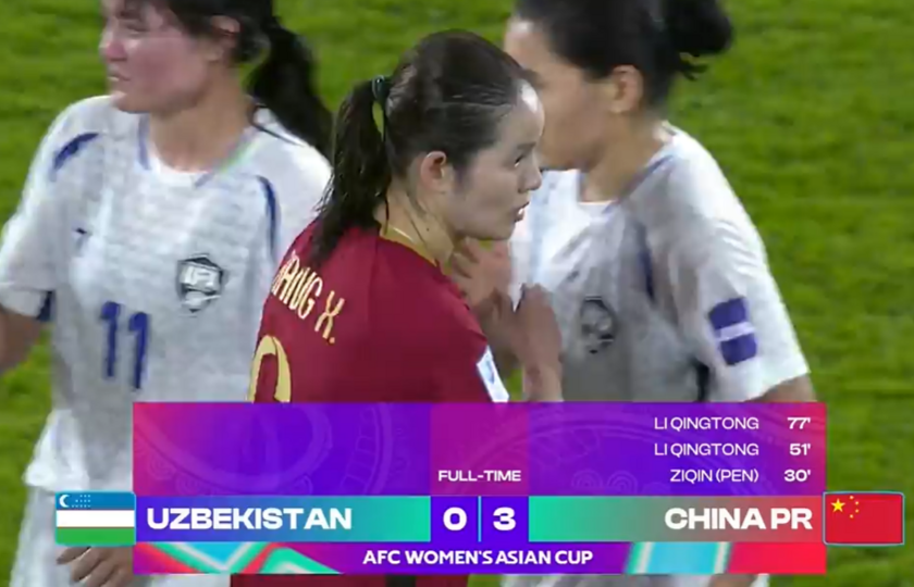 中国女足3-0胜乌兹别克斯坦
