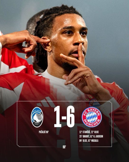 拜仁慕尼黑 6-1 亚特兰大