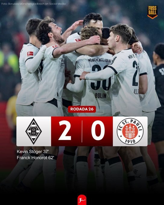 门兴格拉德巴赫2-0圣保利