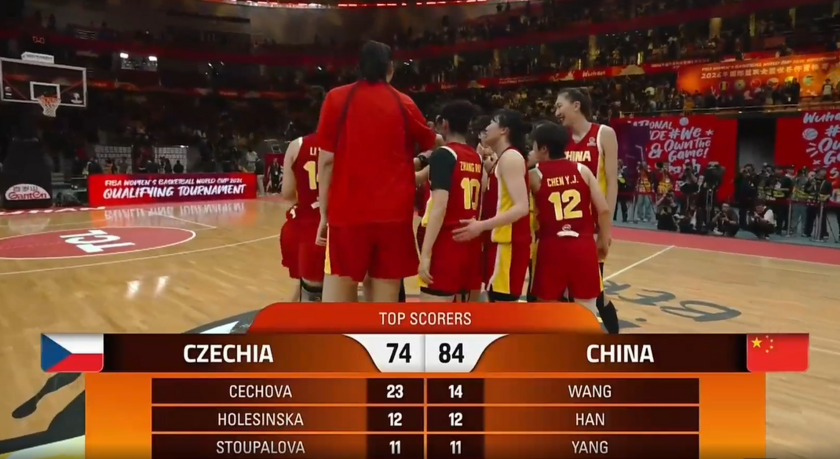 捷克女篮74-84中国女篮