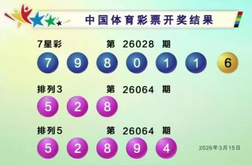 体彩开奖详情