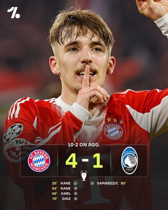 拜仁4-1亚特兰大