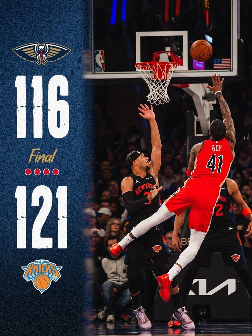 尼克斯121-116鹈鹕