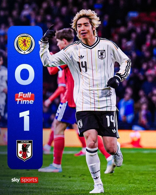 苏格兰0-1日本