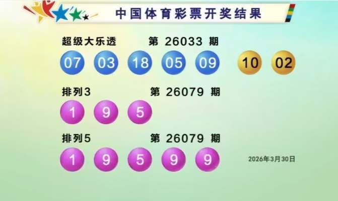 体彩开奖详情