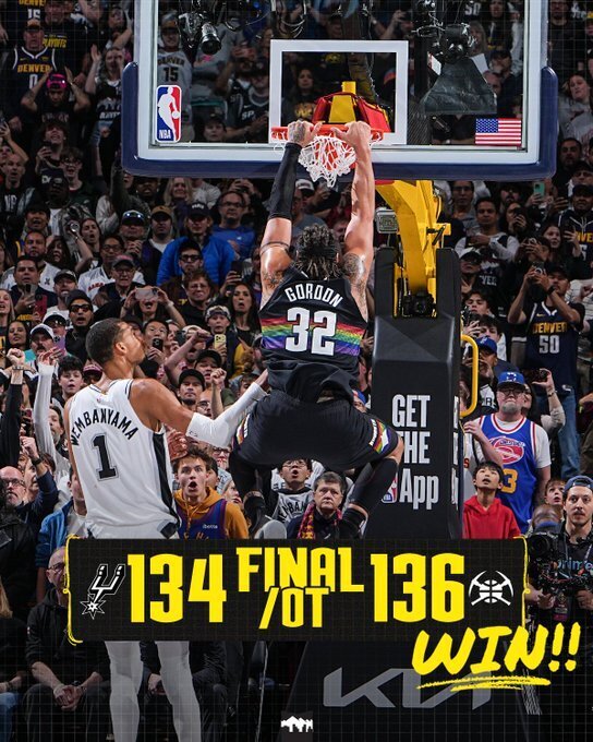 掘金加时136-134马刺