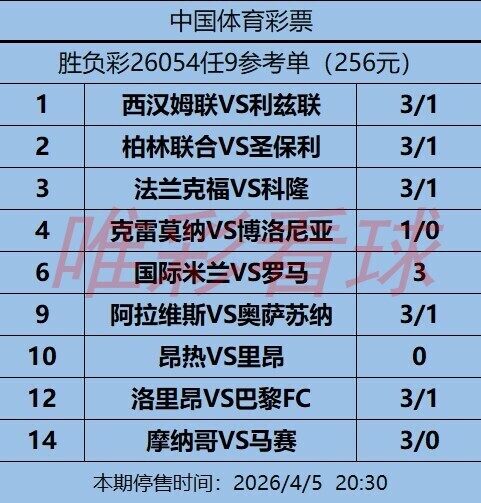 姜山冷门26054期
