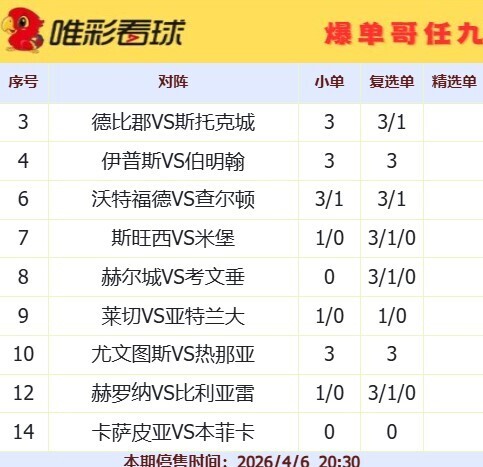 爆单哥26055期小单和复选单