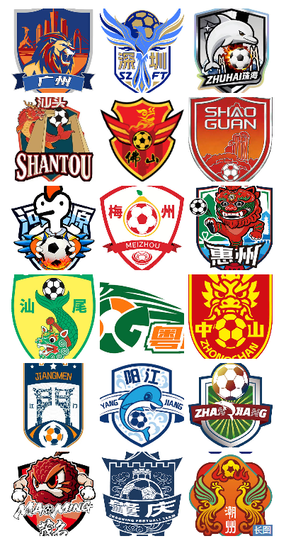 粤超各队队标