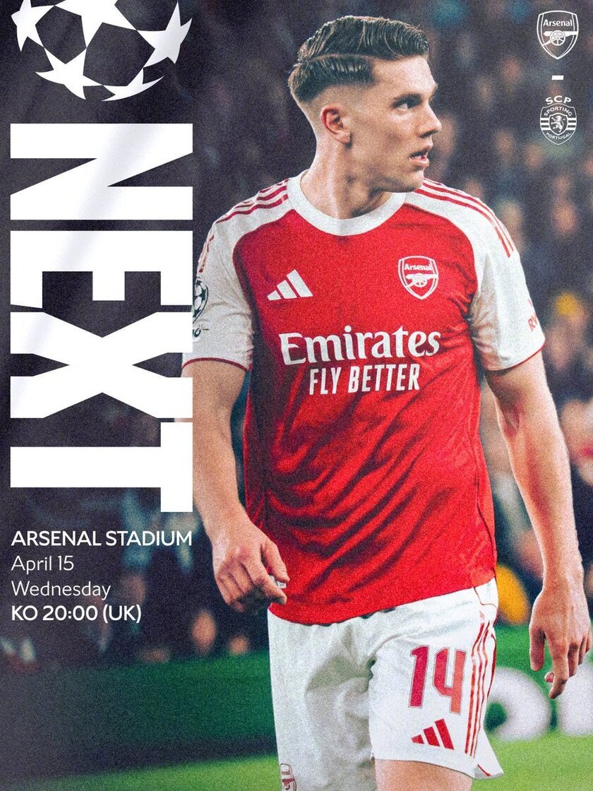 阿森纳欧冠次回合赛前海报