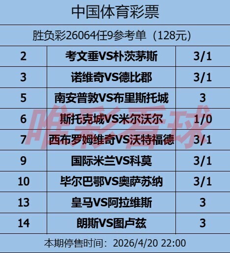 姜山冷门26064期