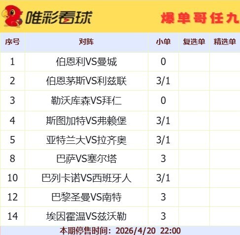 爆单哥26065期小单