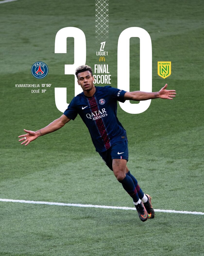 巴黎圣日耳曼3-0南特