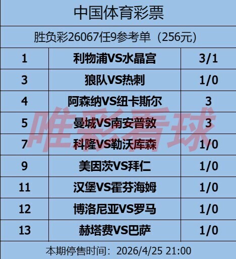 姜山冷门26067期