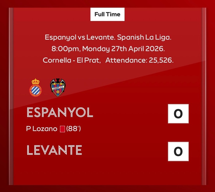 西班牙人0-0莱万特