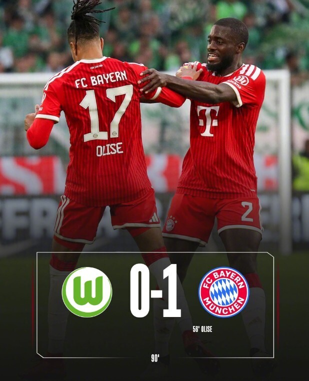 拜仁1-0沃尔夫斯堡