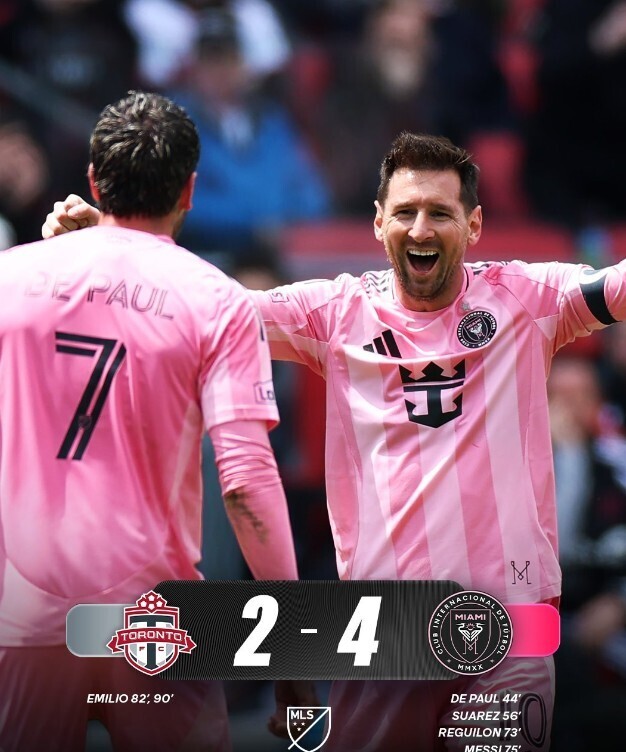 迈阿密国际4-2多伦多FC