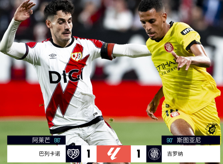 巴列卡诺1-1赫罗纳