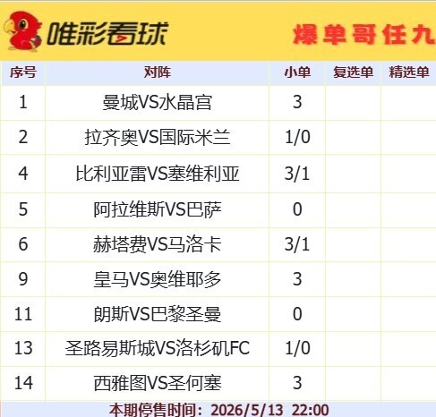 爆单哥26075期小单