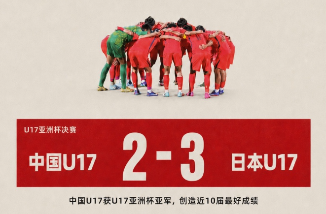 U17亚洲杯决赛，中国2-3日本