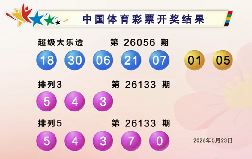 体彩开奖详情