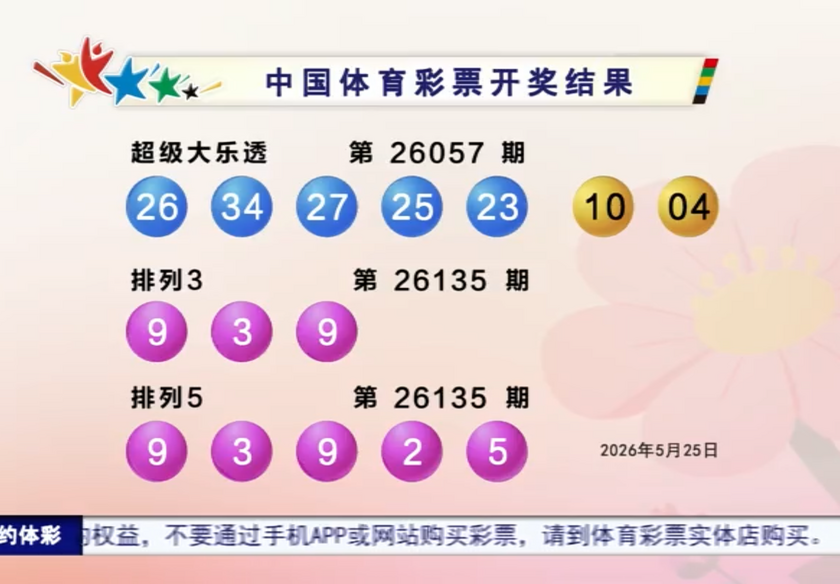 体彩开奖详情