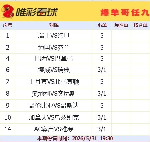 爆单哥26083期小单