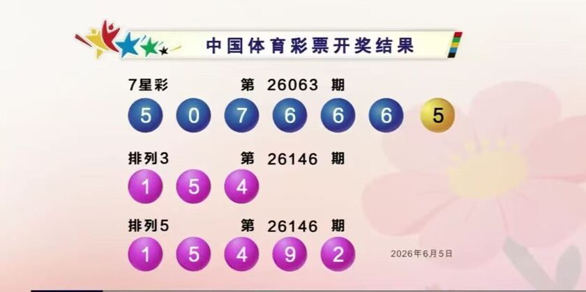 体彩开奖详情