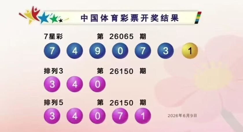 体彩开奖详情