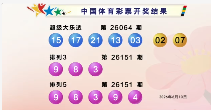 体彩开奖详情