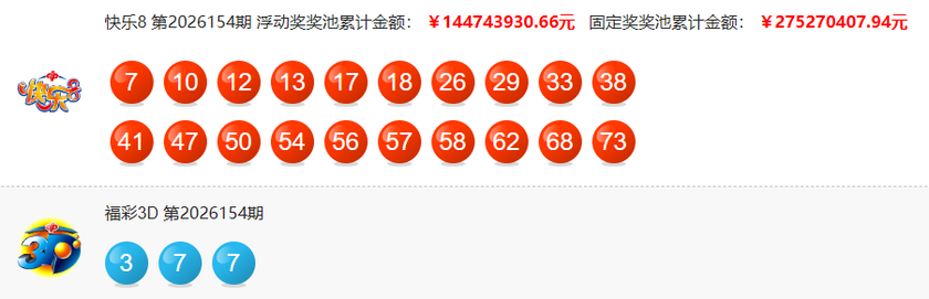 福彩开奖详情