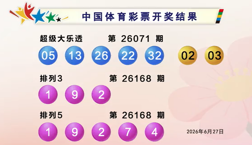 体彩开奖详情