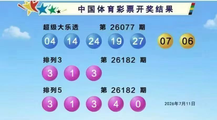 体彩开奖详情