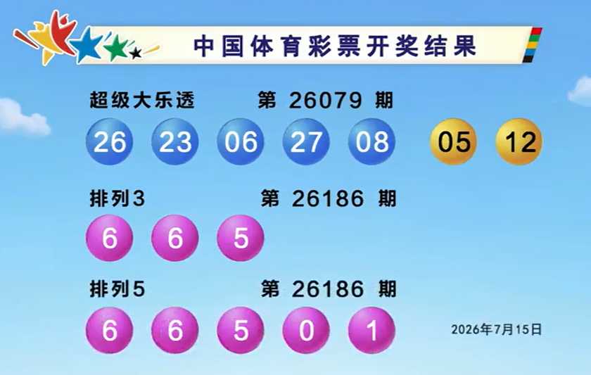 体彩开奖详情