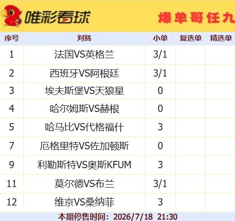 爆单哥26093期小单