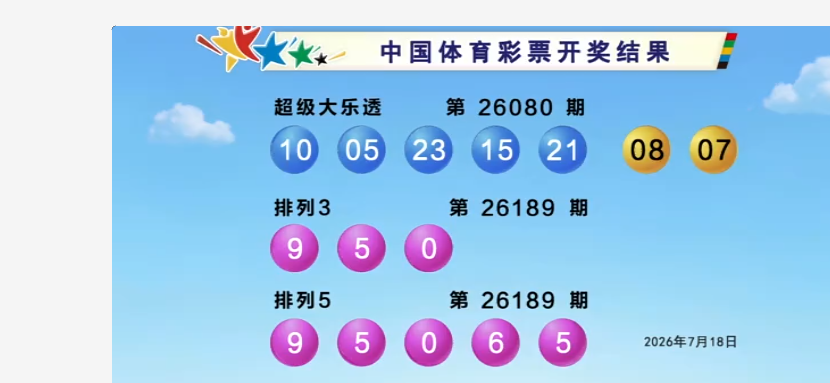 体彩开奖详情