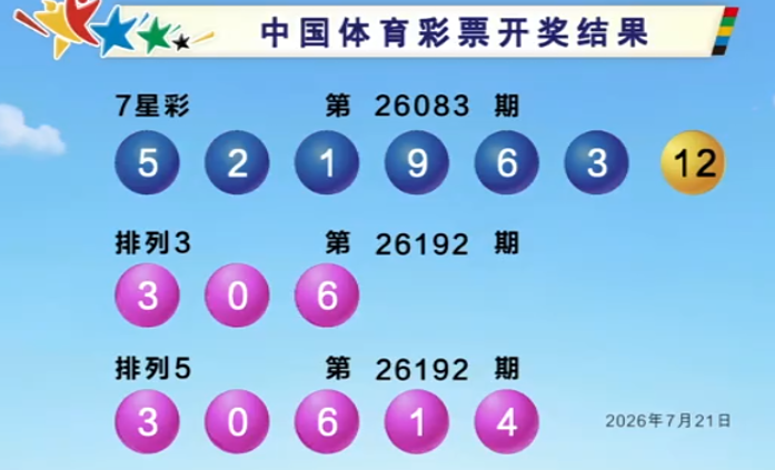 体彩开奖详情