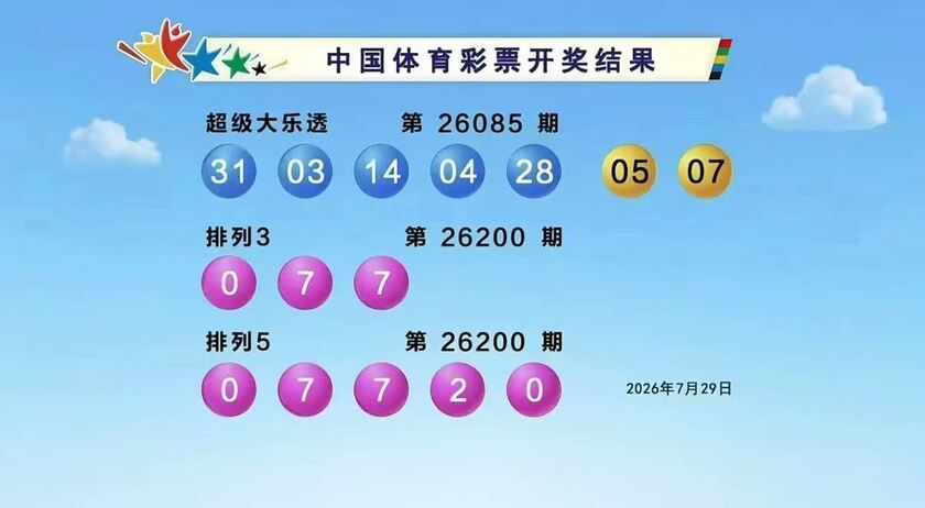体彩开奖详