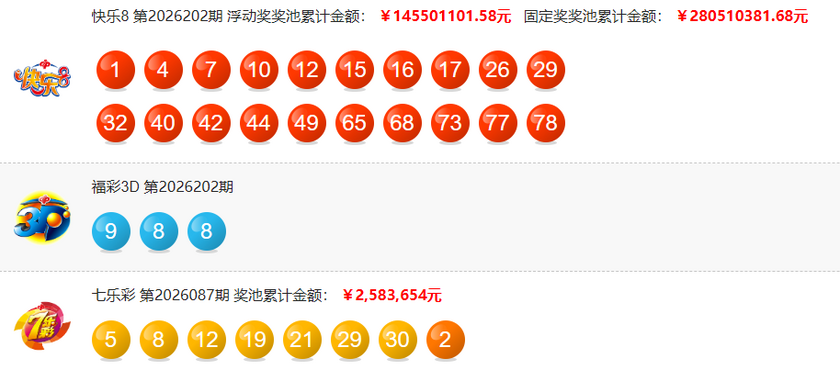福彩开奖详情