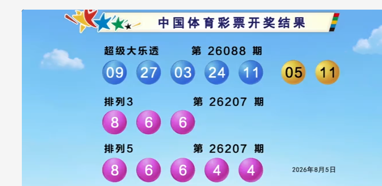 体彩开奖详情