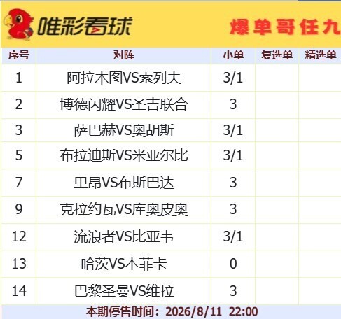 爆单哥26103期小单