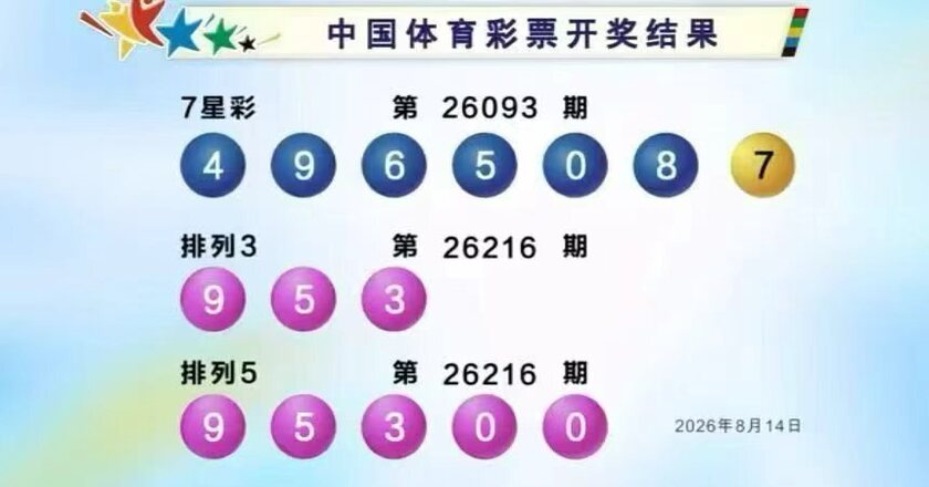 体彩开奖详情