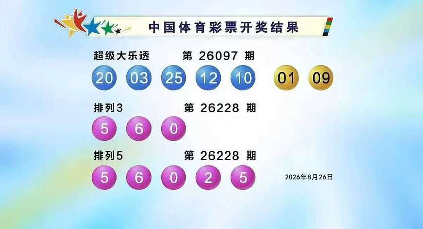 体彩开奖详情