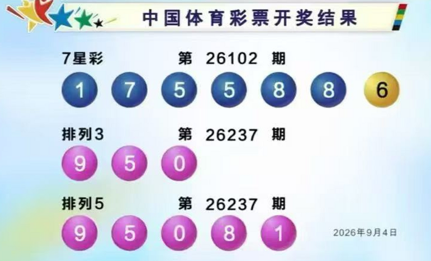 体彩开奖详情