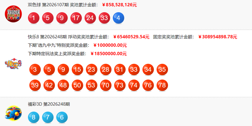 福彩开奖详情