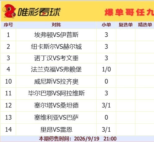 爆单哥26130期小单